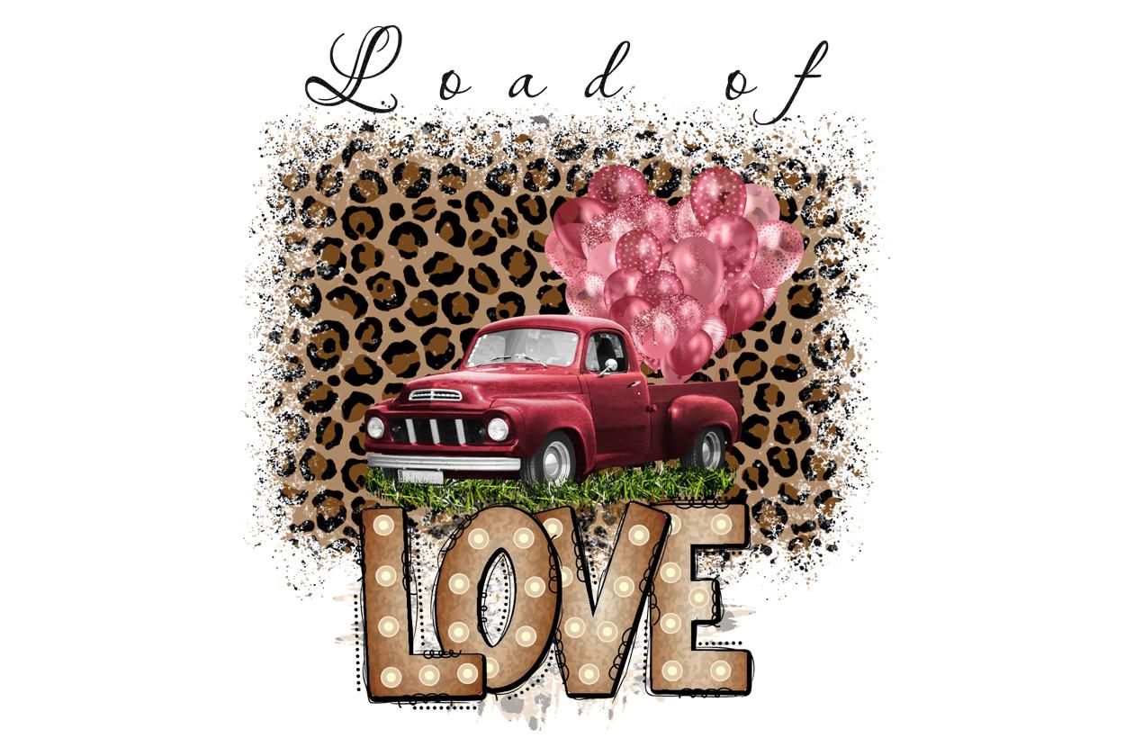 Load of Love Leopard Truck Valentine Png