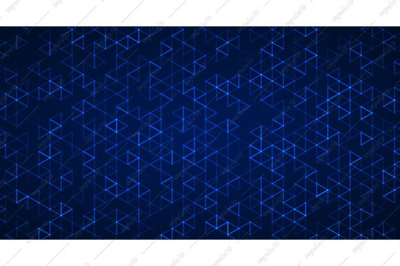 Abstract Technology Blue Hexagonal