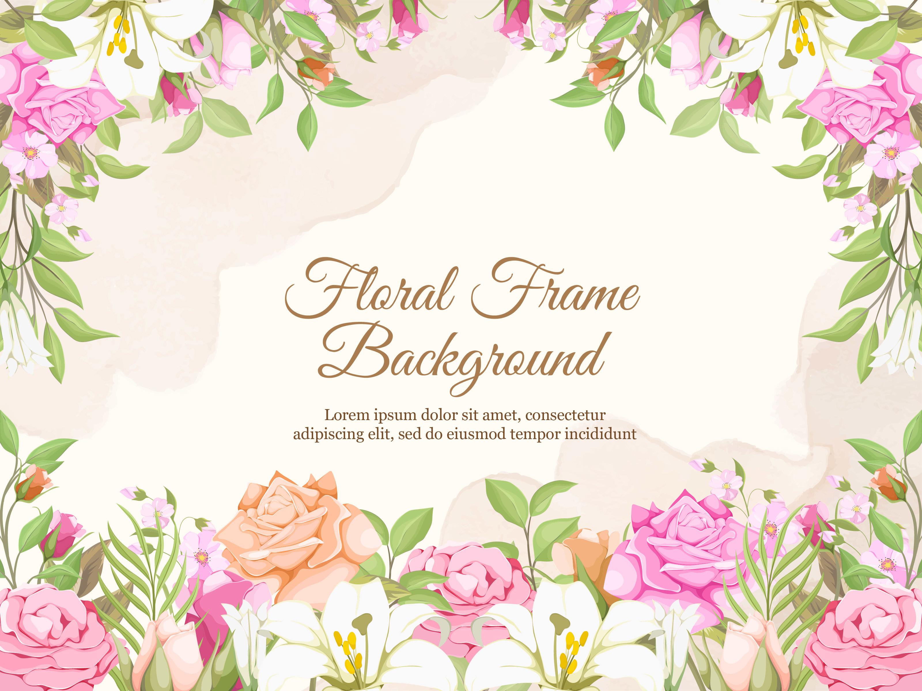 Wedding Banner Background Floral Design