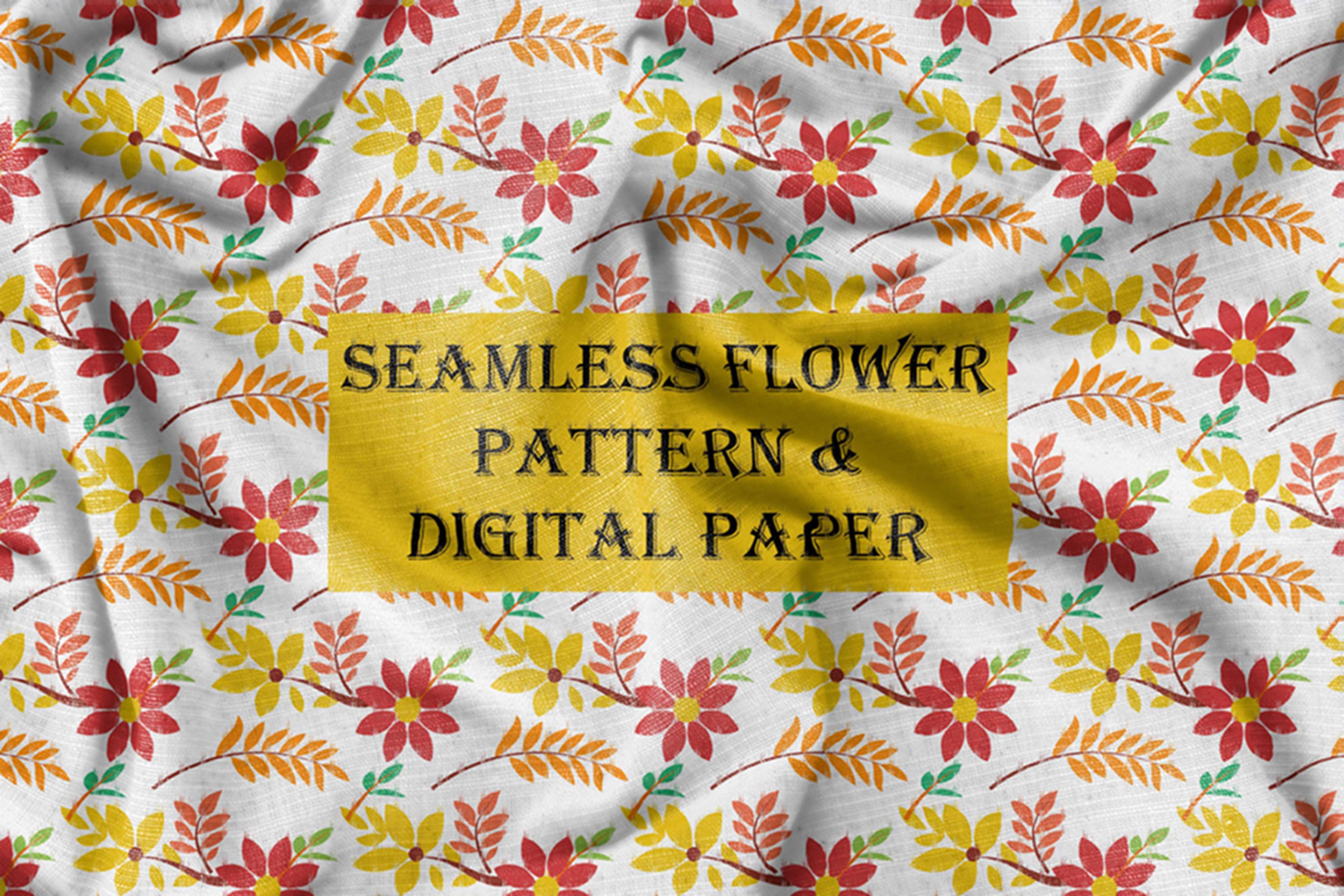 Seamless Flower Pattern & Digital Paper