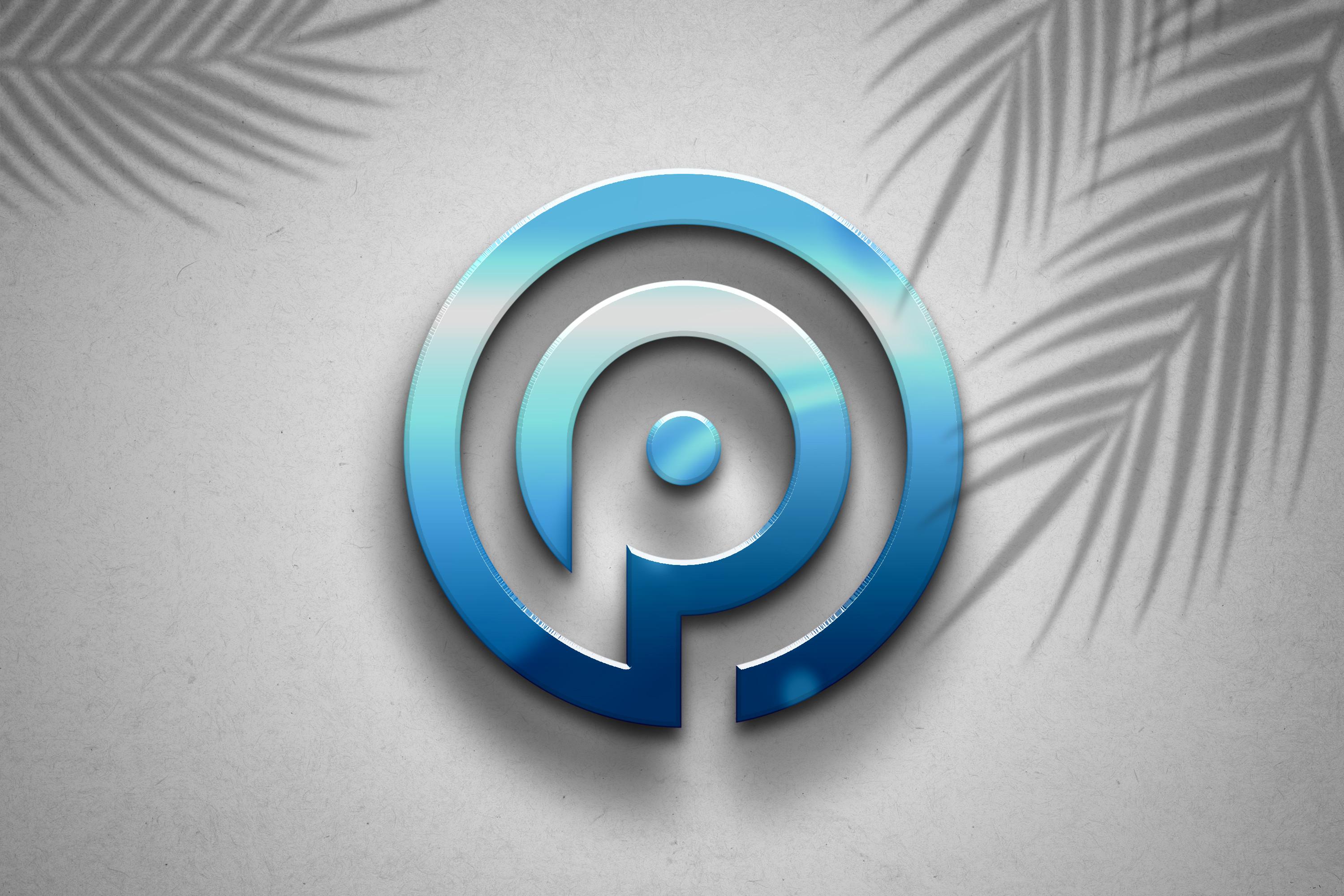 3d Realistic Logo Mockup PSD