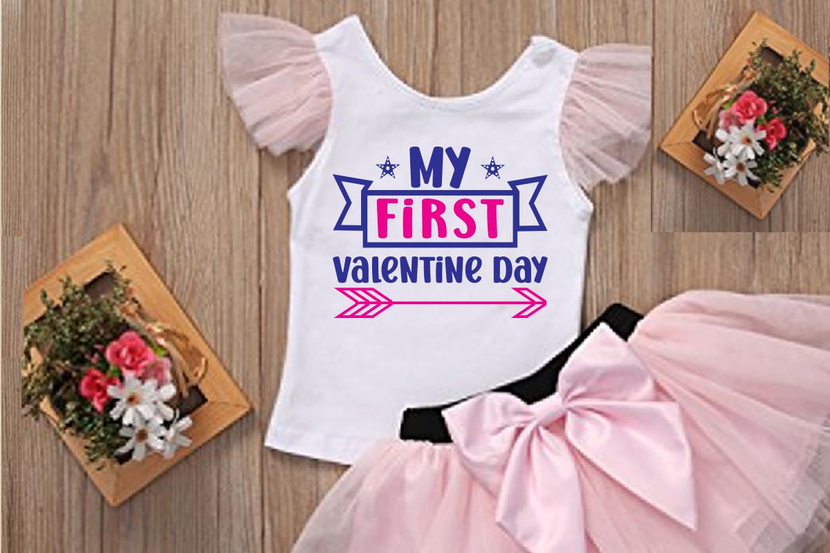 My First Valentine's Svg T Shirt Design