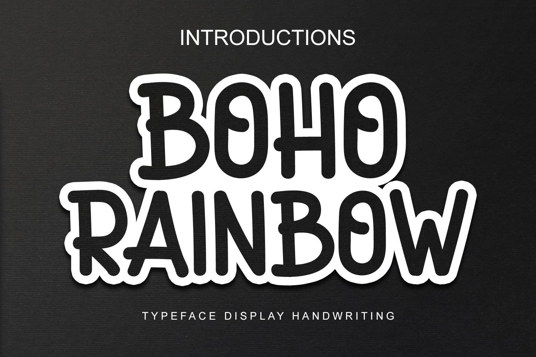 Boho Rainbow Font