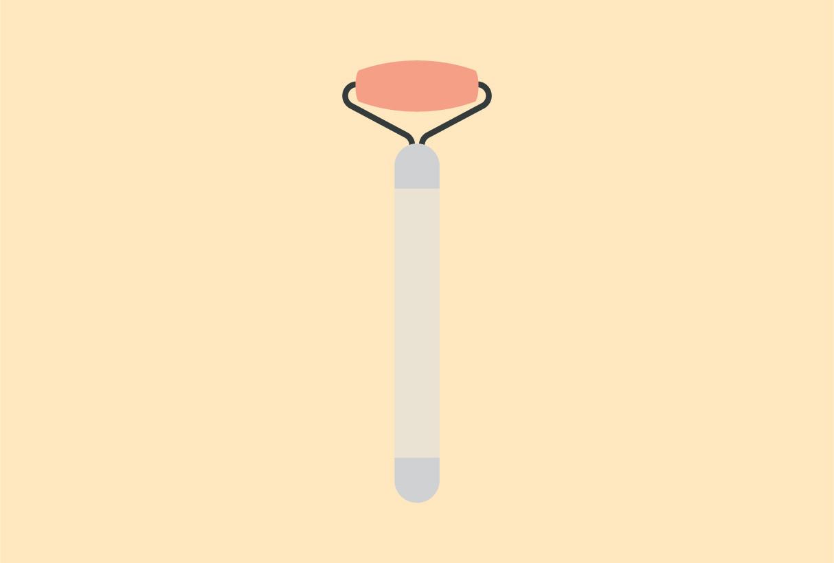 Face Roller Cartoon Flat Vector
