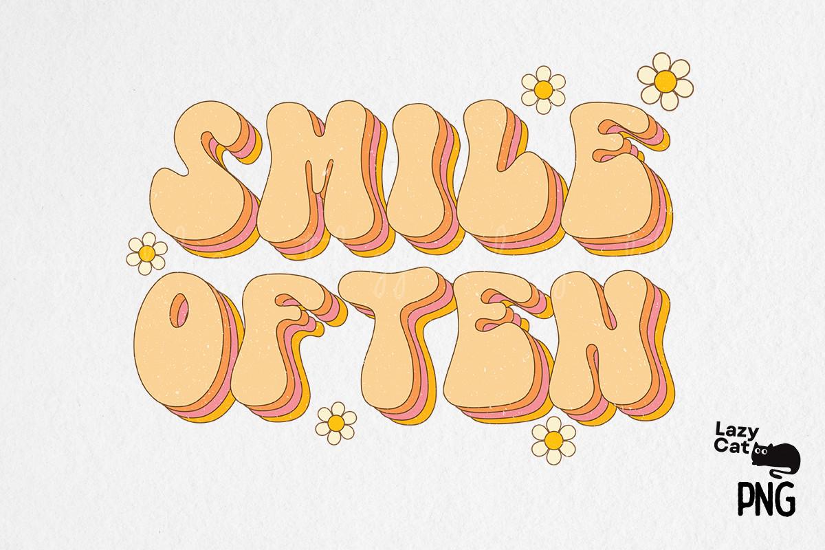Smile Often Retro Hippie Sublimation