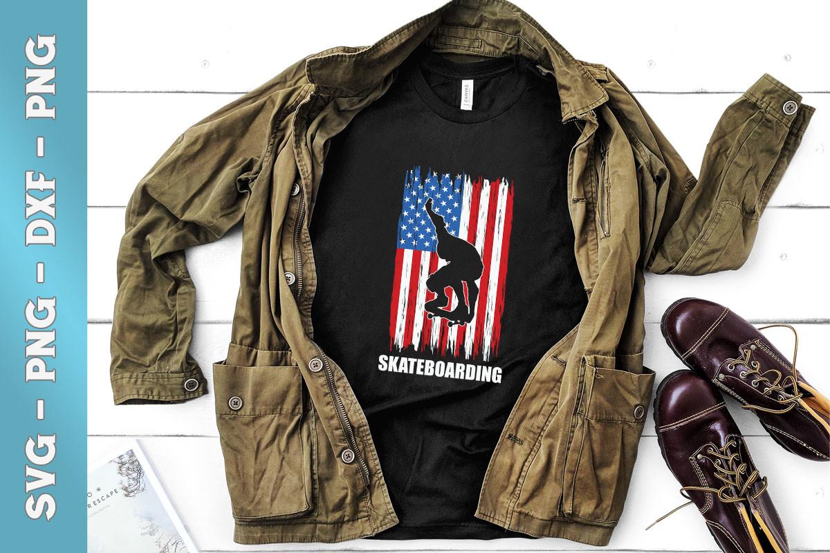 Skateboarding USA Flag
