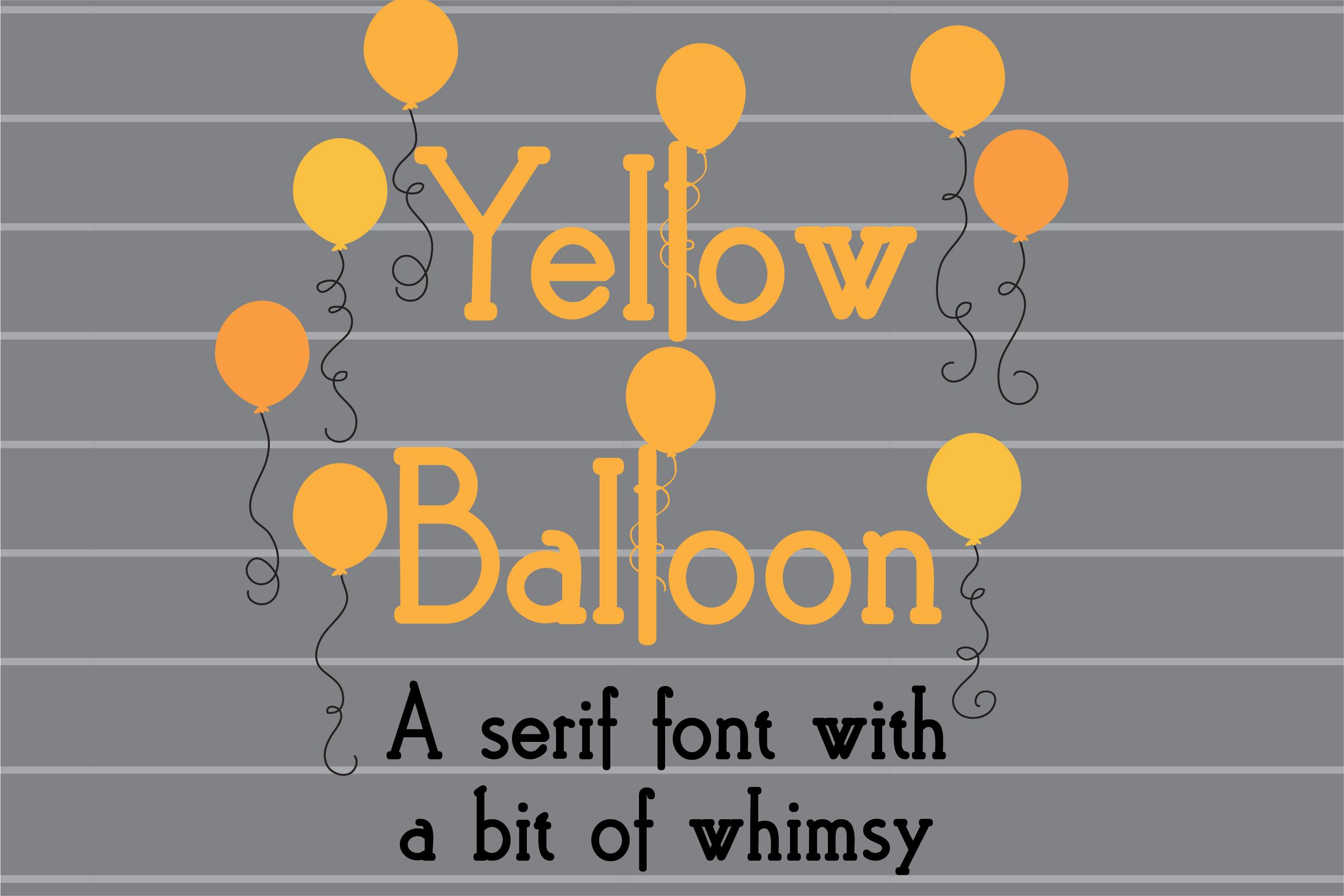 Yellow Balloon Font