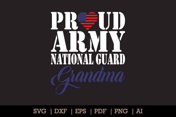Proud Army National Guard Grandma