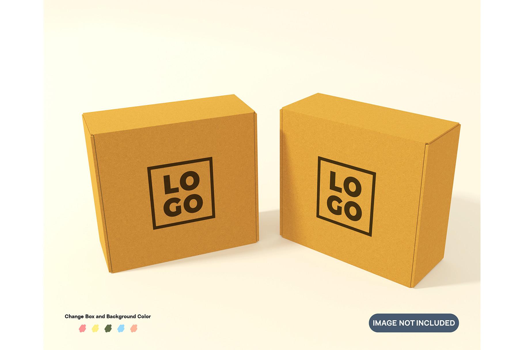 Brown Cardboard Packaging Mockup