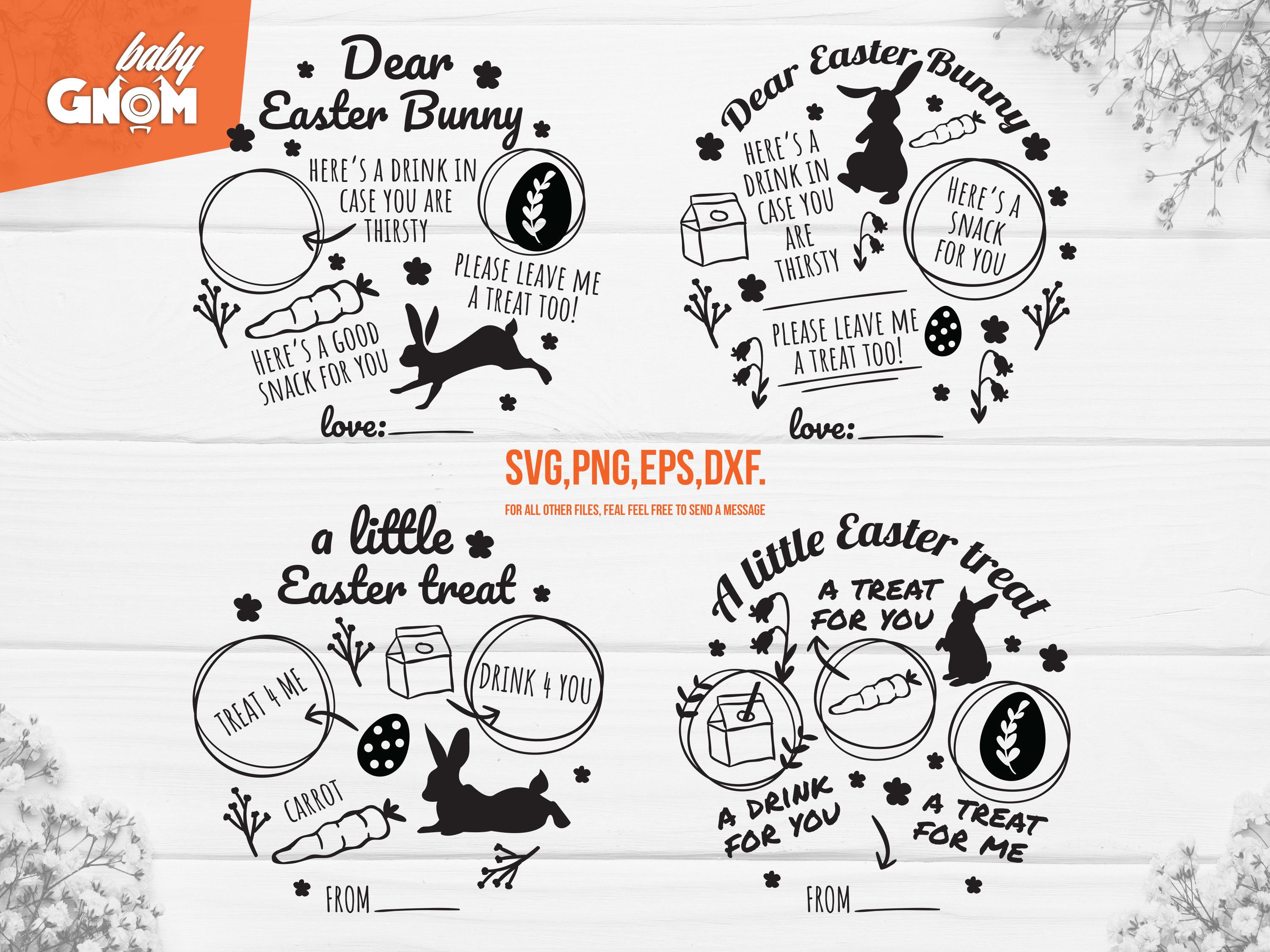 Easter Tray SVG Bundle, Dear Easter Bunn