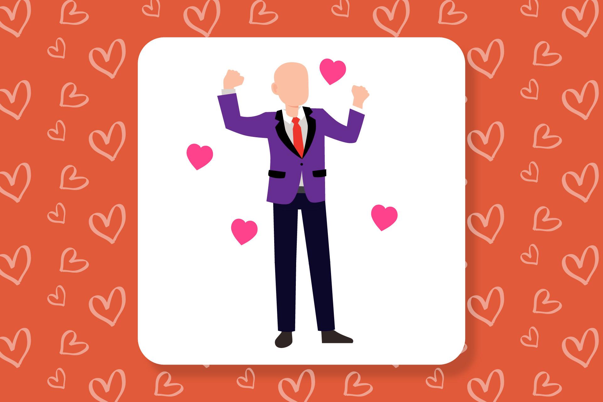 Valentine Businessman Bald Style