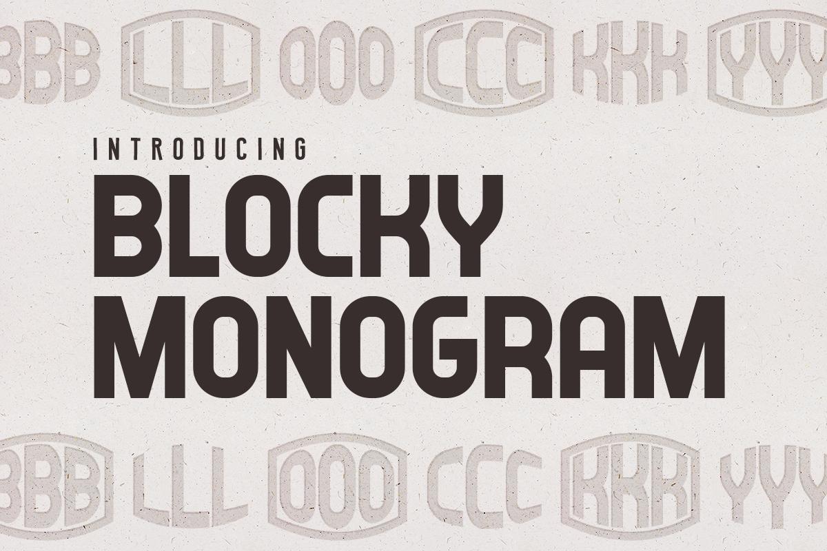 Blocky Monogram Font