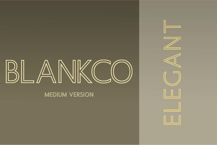 Blankco Outline Medium Font