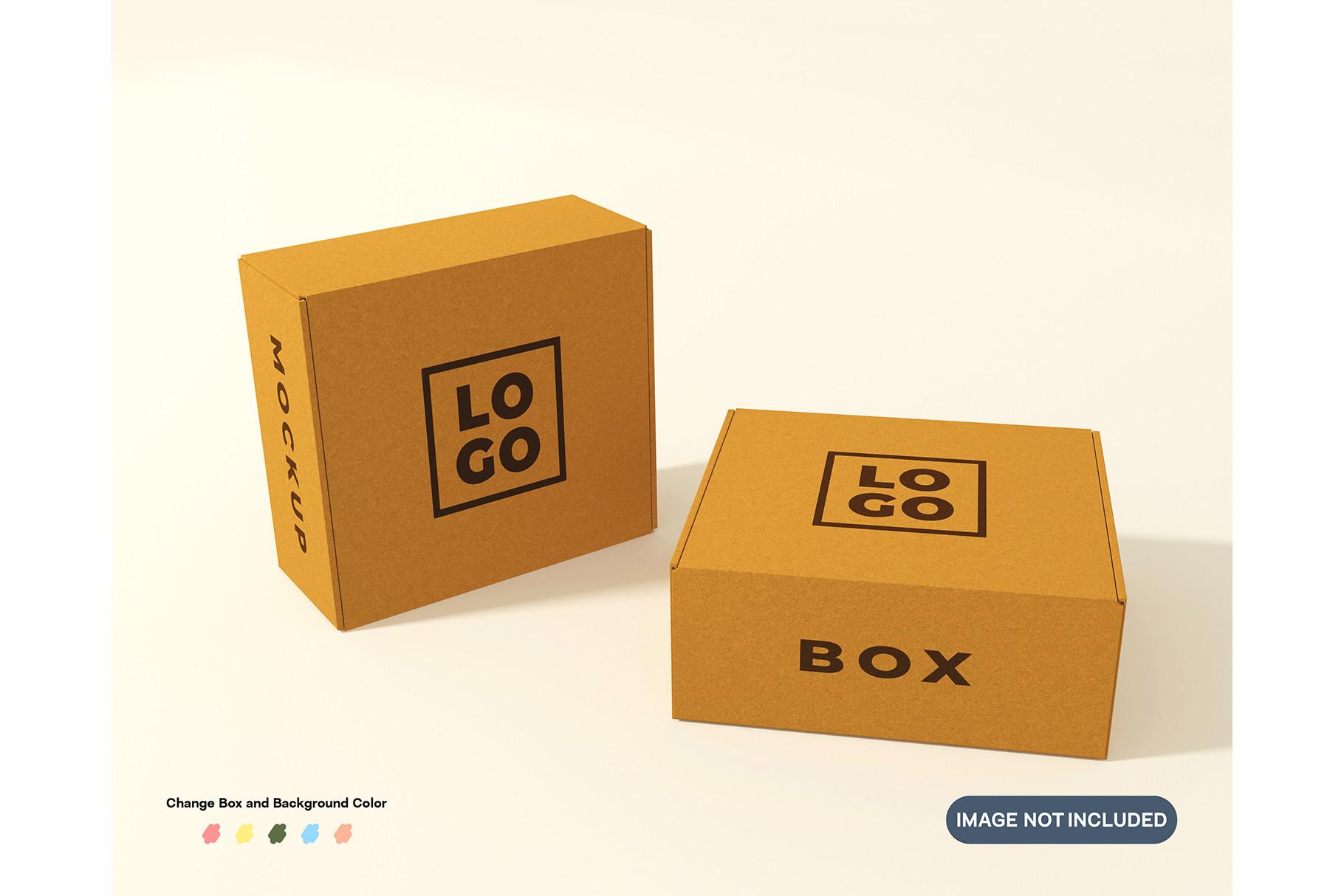 Brown Cardboard Packaging Mockup