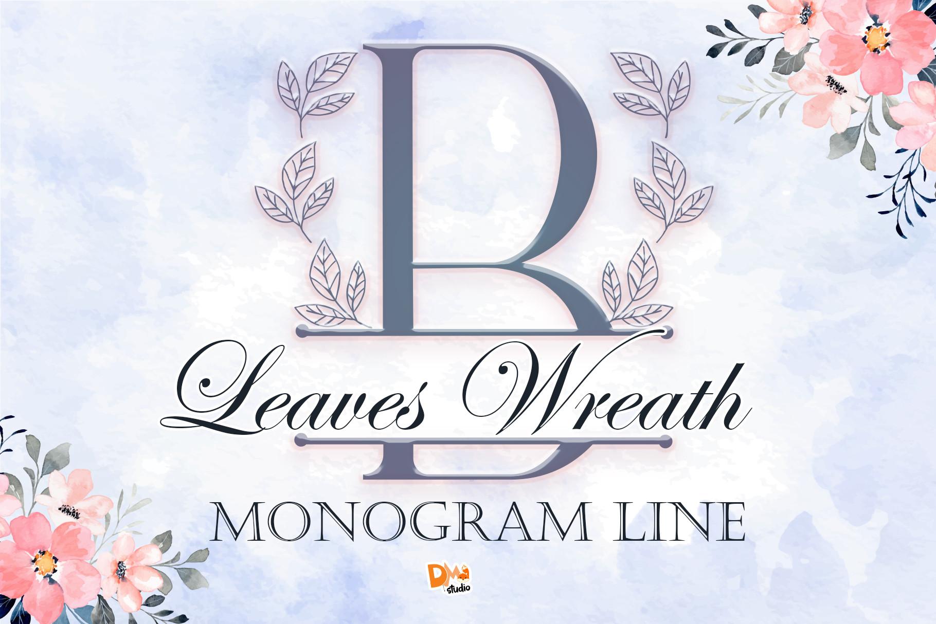 Leaves Wreath Font