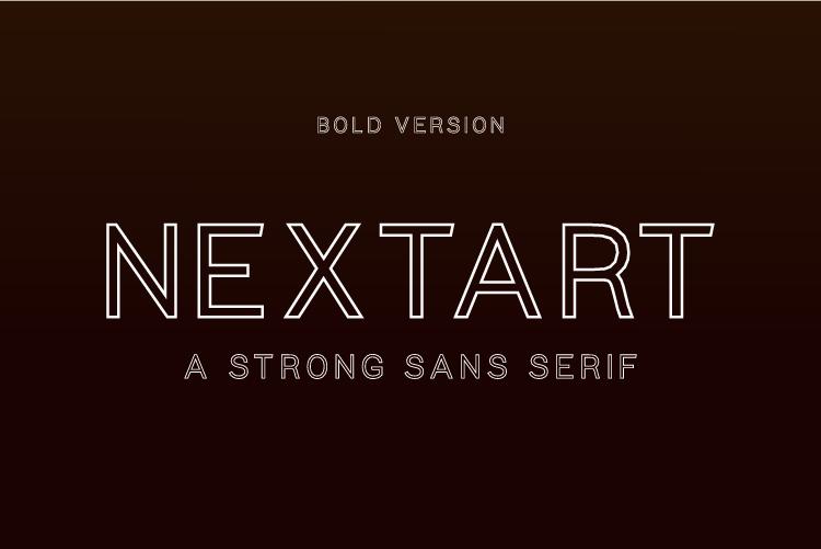 Nextart Outline Bold Font