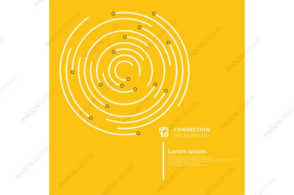 Abstract Network Connection Circles Line