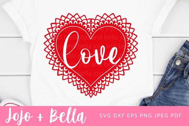 Valentines Svg, Heart Svg, Mandala Heart