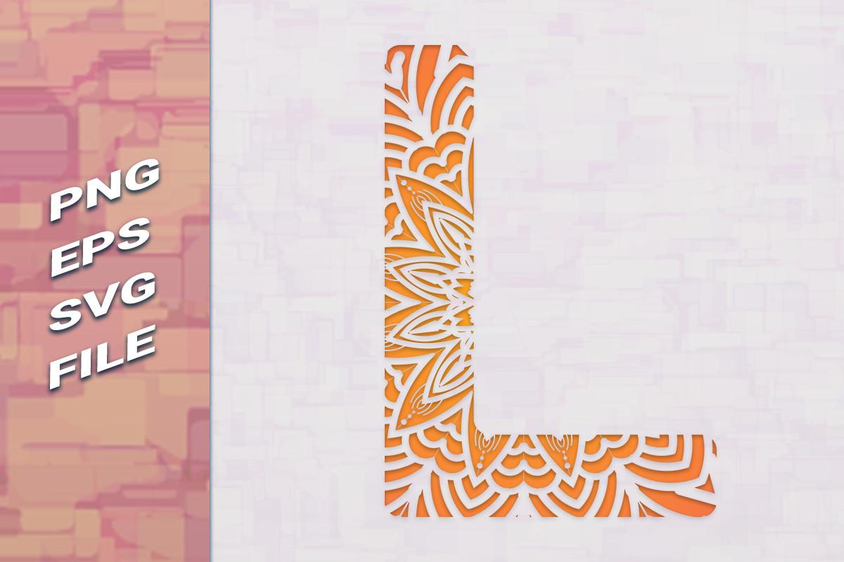 Alphabet Letter L Pop Art, Mandala