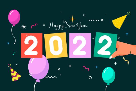 New Year 2022 Greeting Card Template