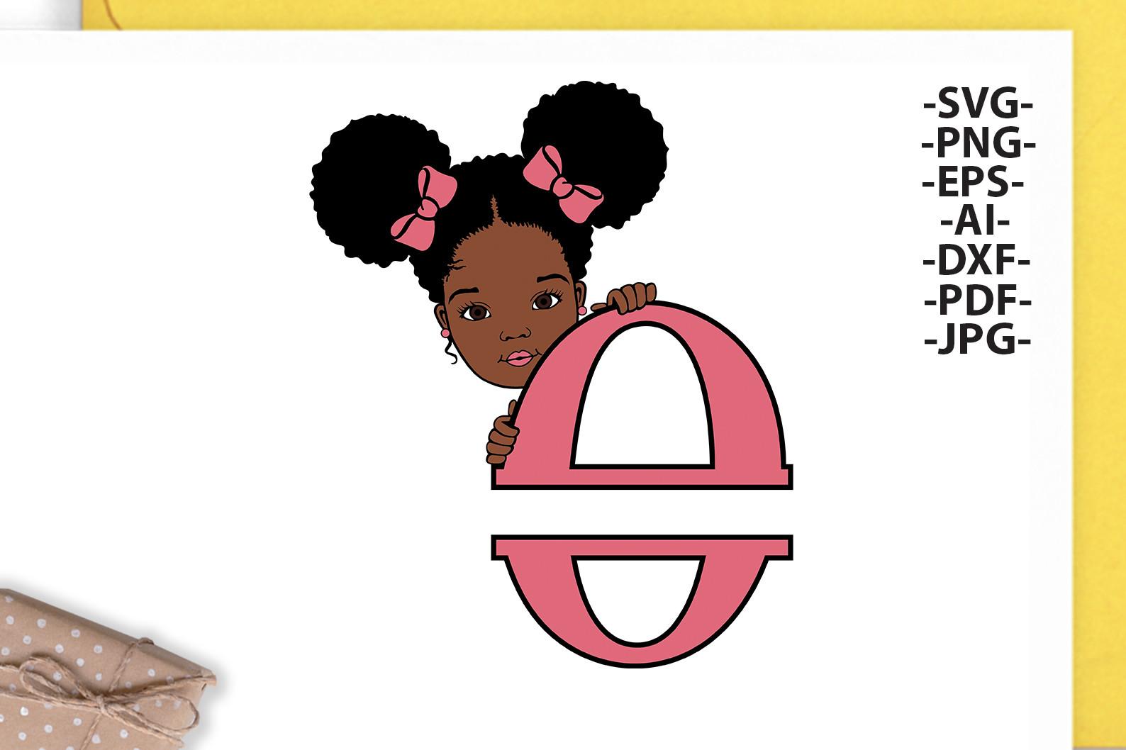 Afro Girl Svg Letter O,Alphabet Name Svg
