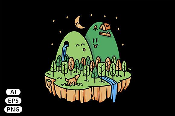 Cute Mountain View at Night