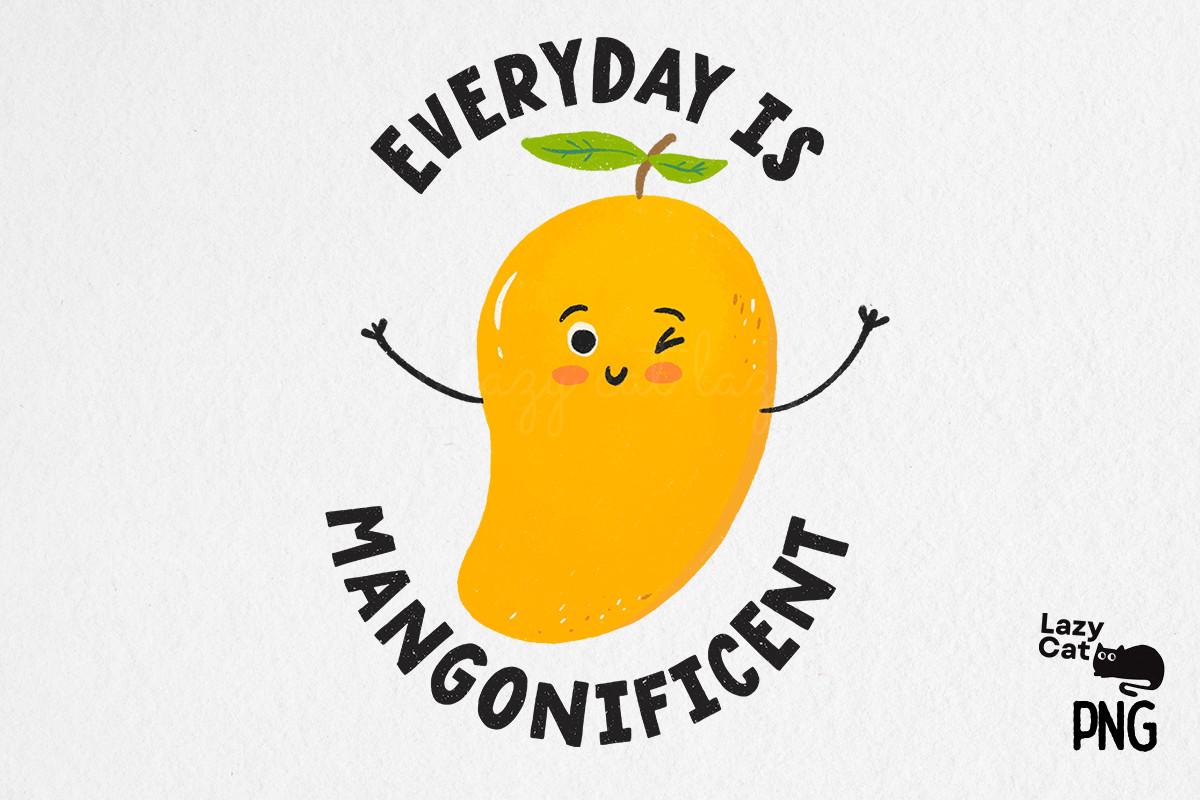 Mango , Cute Fruit Puns Clipart