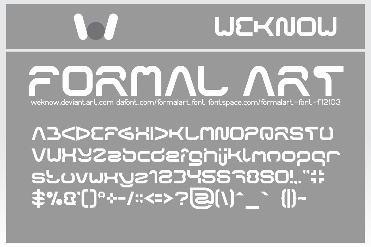Formal Art Font