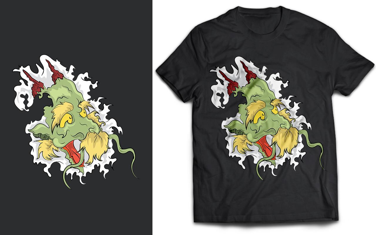 Dragon Tattoo Vintage T-shirt Design