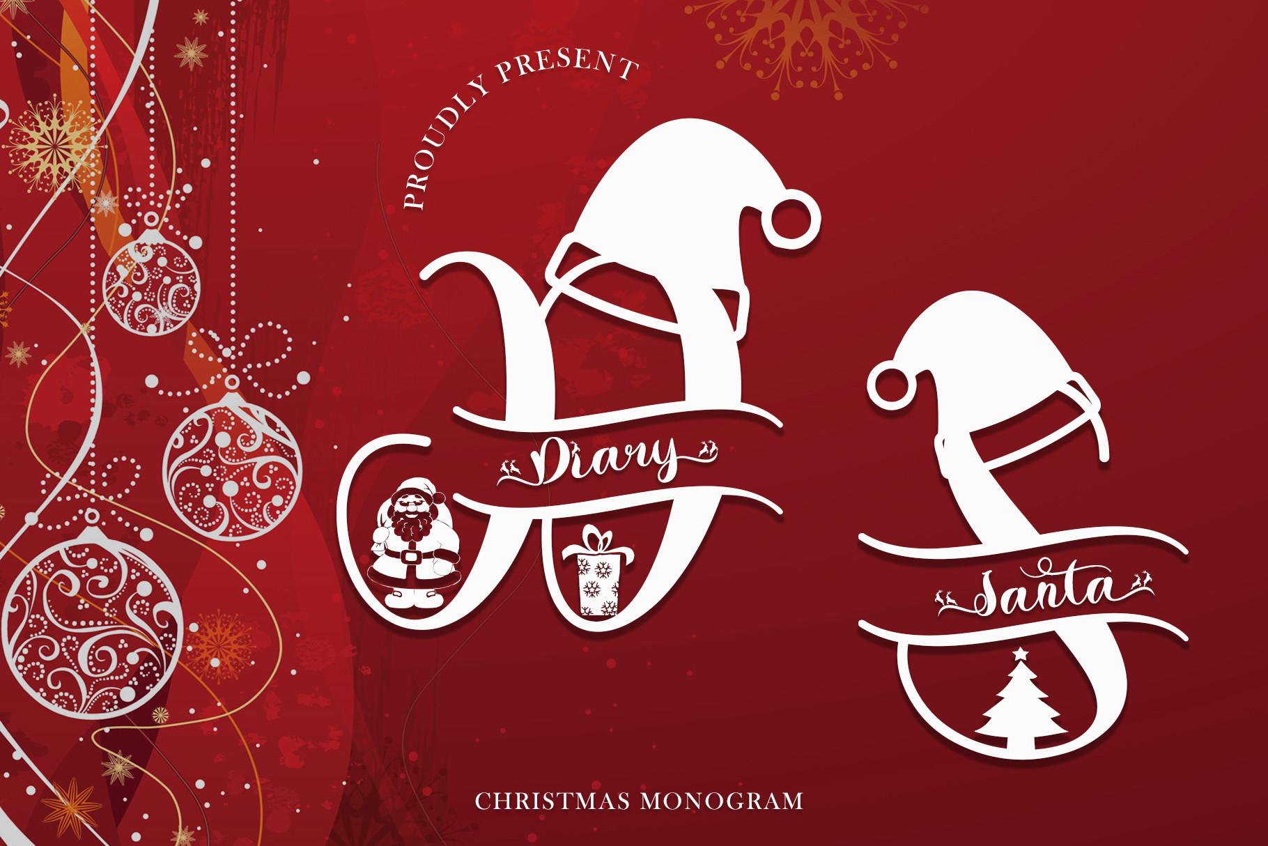 Diary Santa Monogram Font