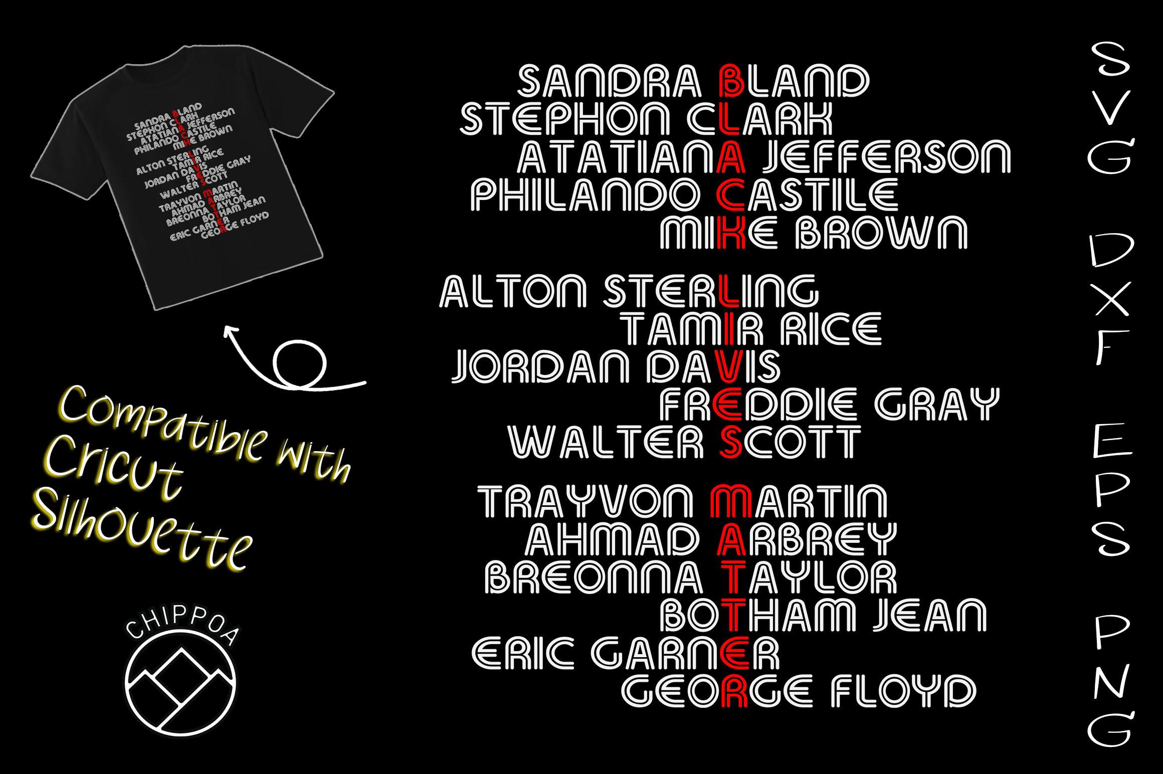 SAY THEIR NAMES. Black Lives Matter