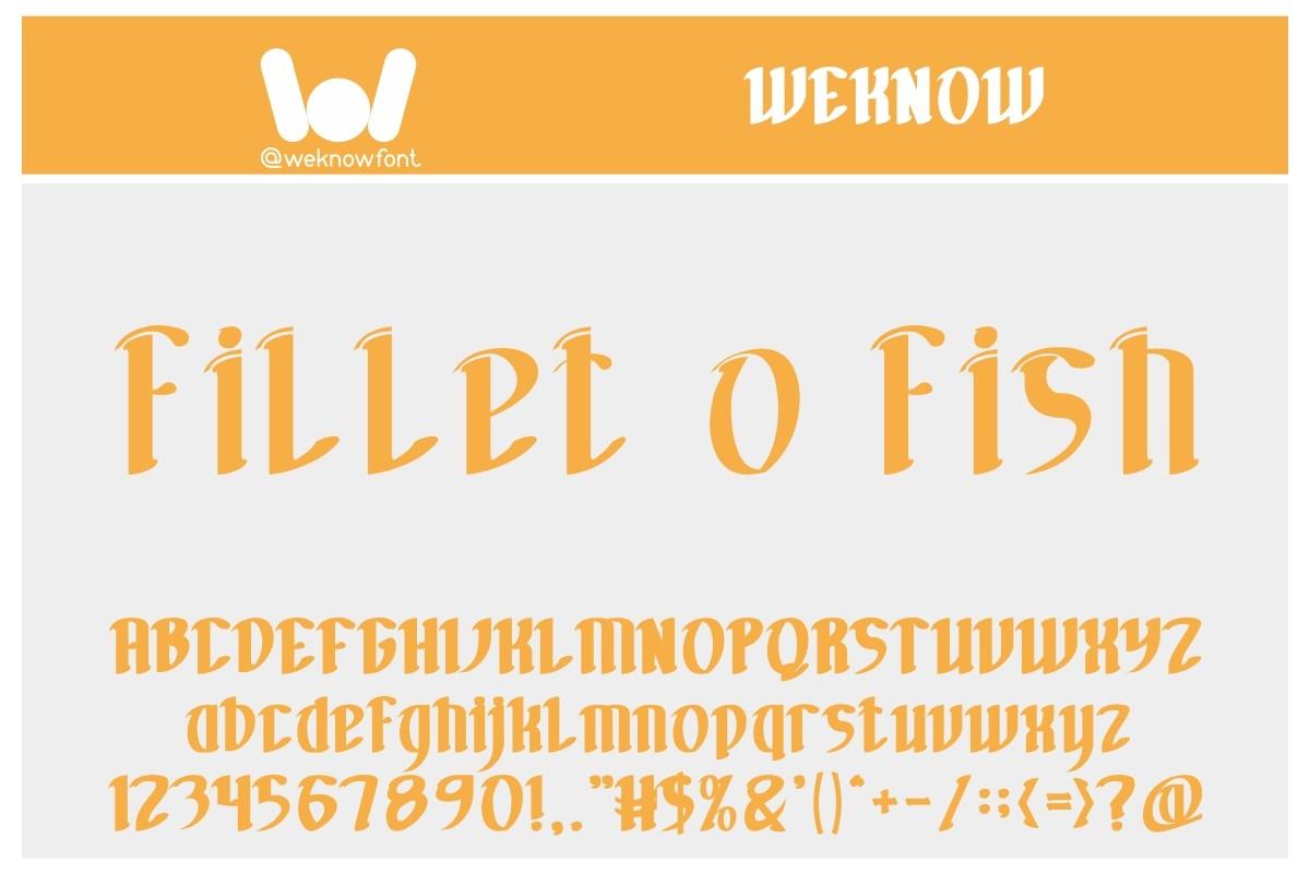 Fillet O Fish Font