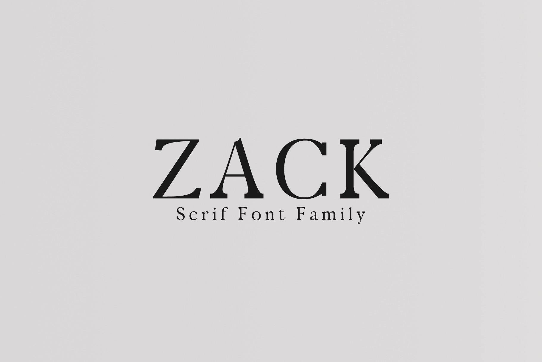 Zack Family Font