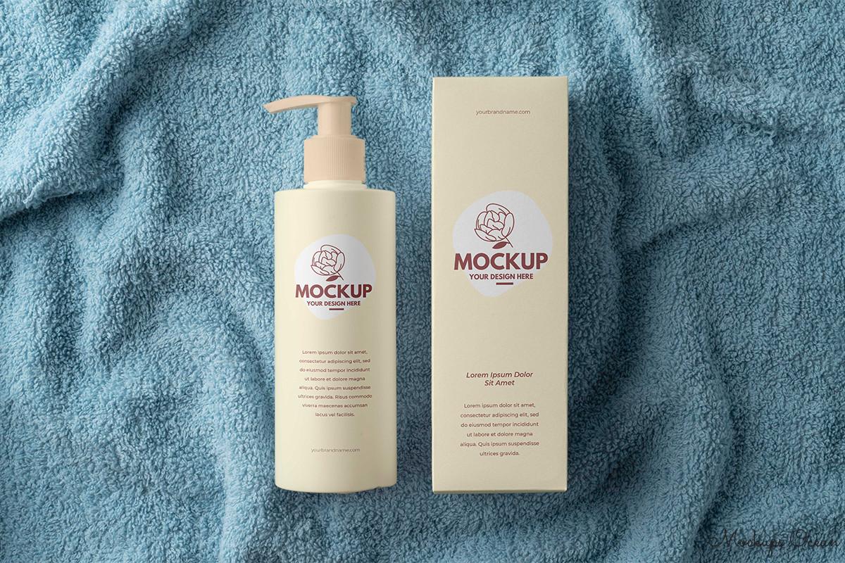 Cosmetic Spray Bottle Packaging Mockup