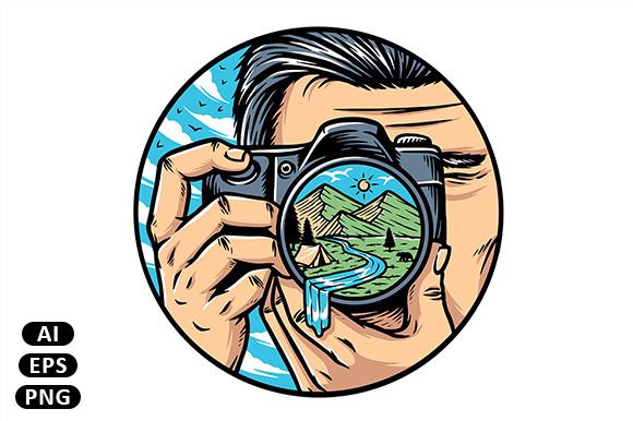 Photographer Taking Photo of Mountains