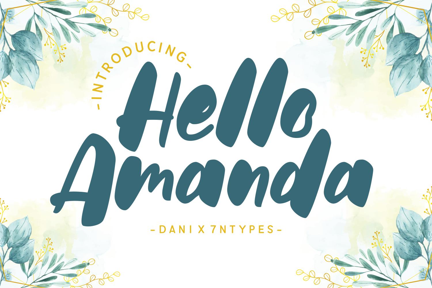 Hello Amanda Font