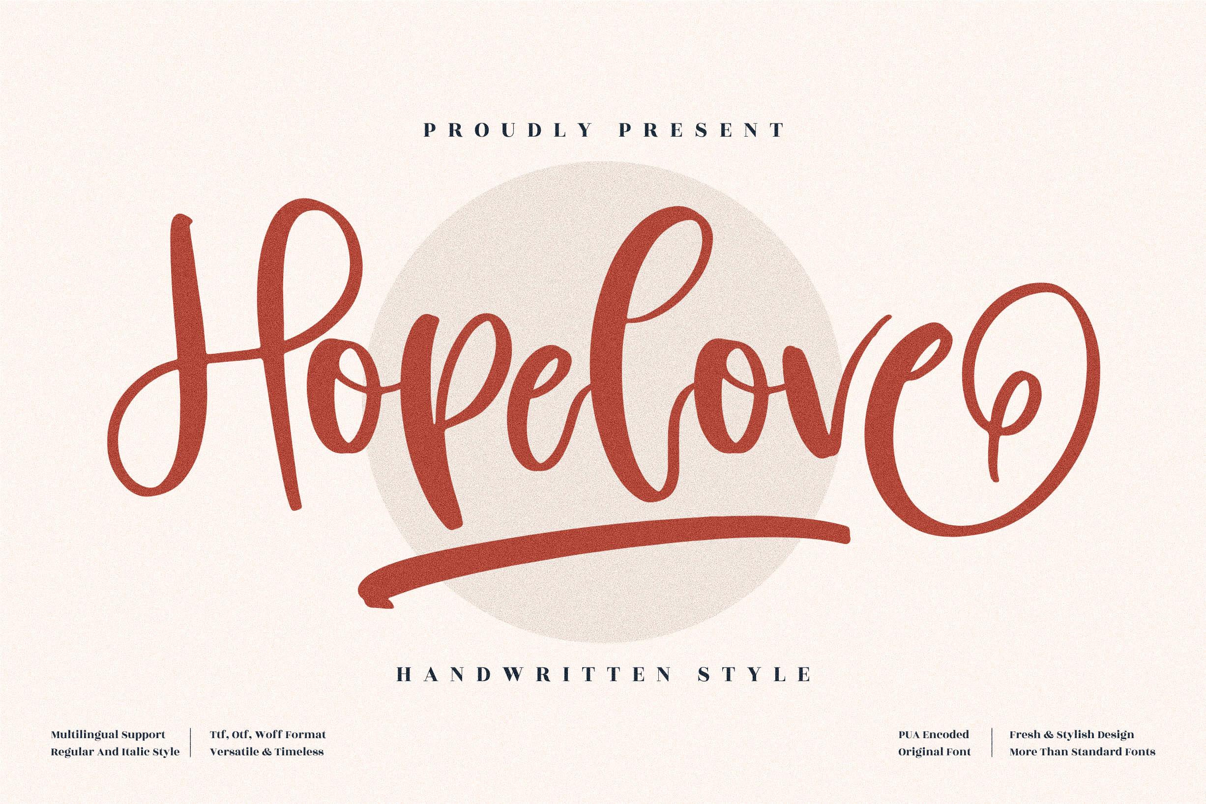 Hopelove Font