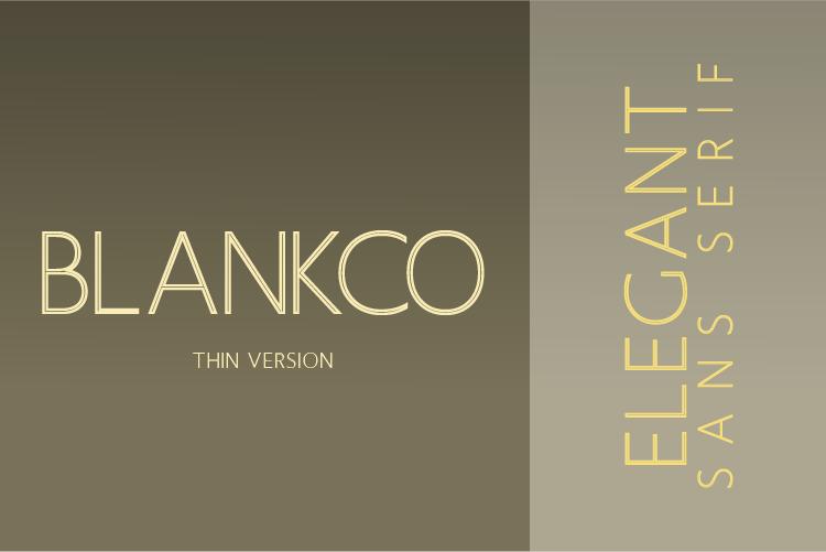 Blankco Outline Thin Font