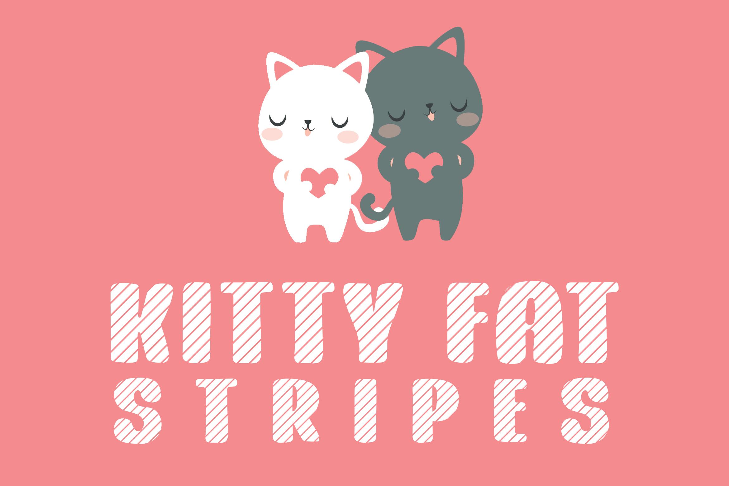 Kitty Fat Stripes Font