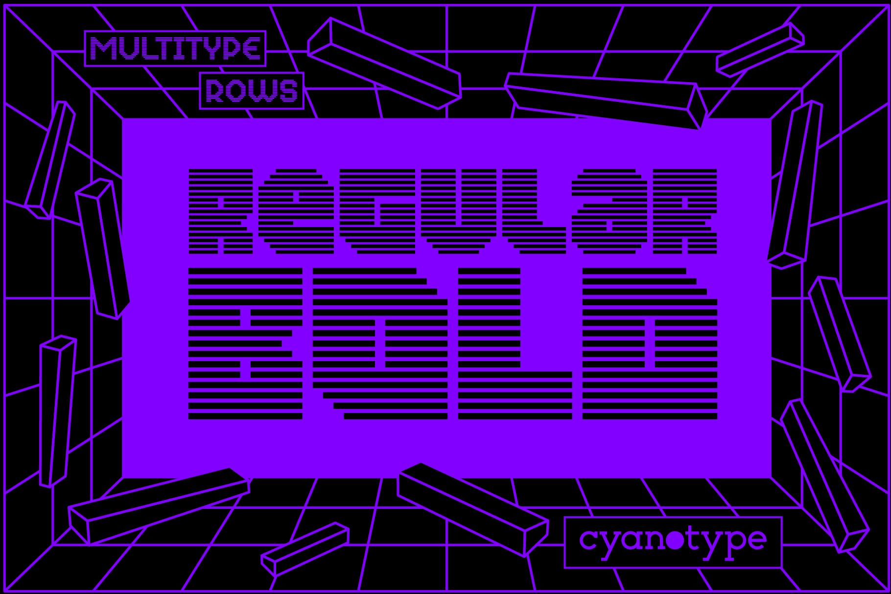 MultiType Rows Regular Bold Font