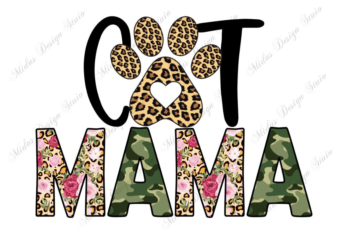 Cat Mom Leopard Sublimation