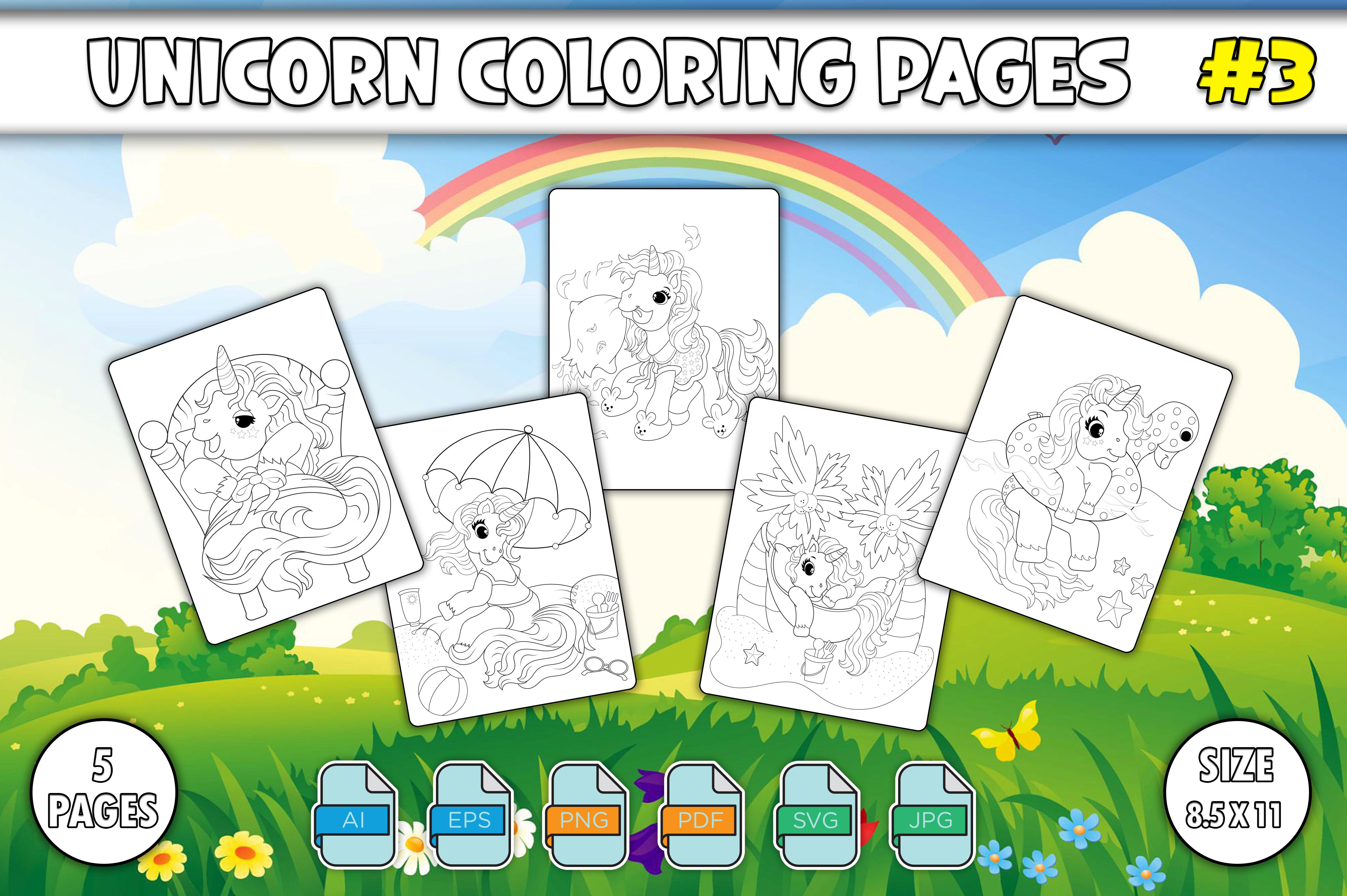 Cute Unicorn Coloring Pages for Girls