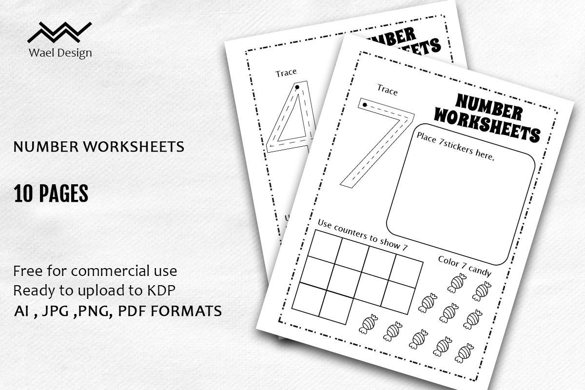 Number Worksheet Activity Children Book