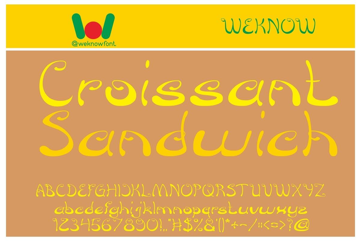 Croissant Sandwich Font