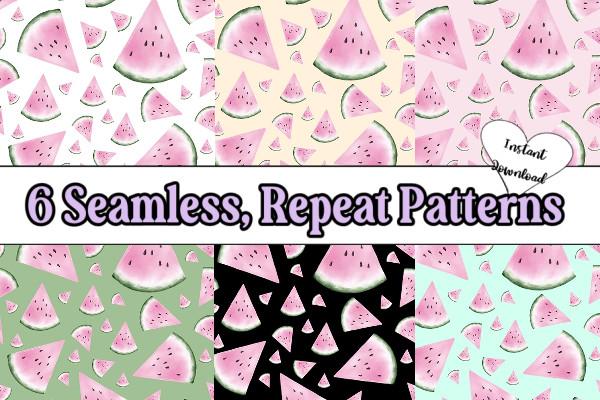 Watermelon Seamless Repeatable Pattern