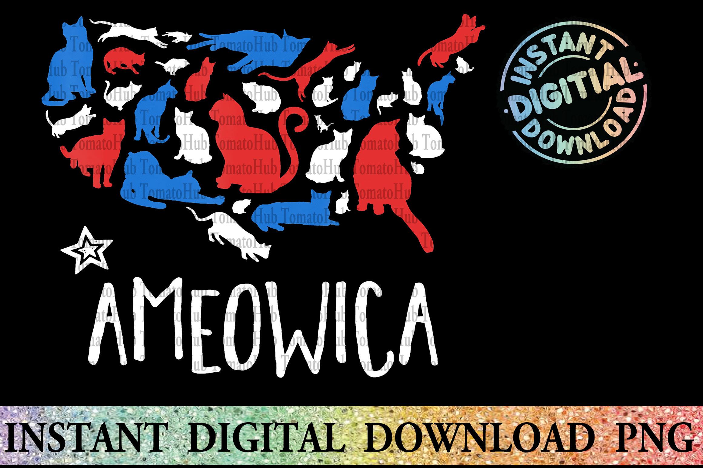Cat 4th of July Ameowica Meowica Merica