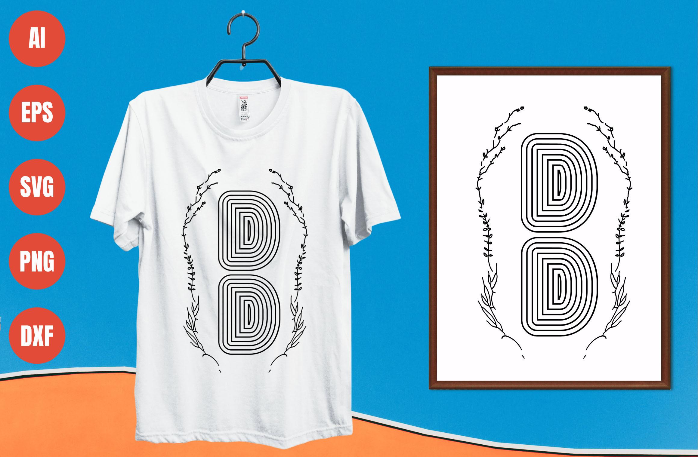 Letter D T-shirt Design 4