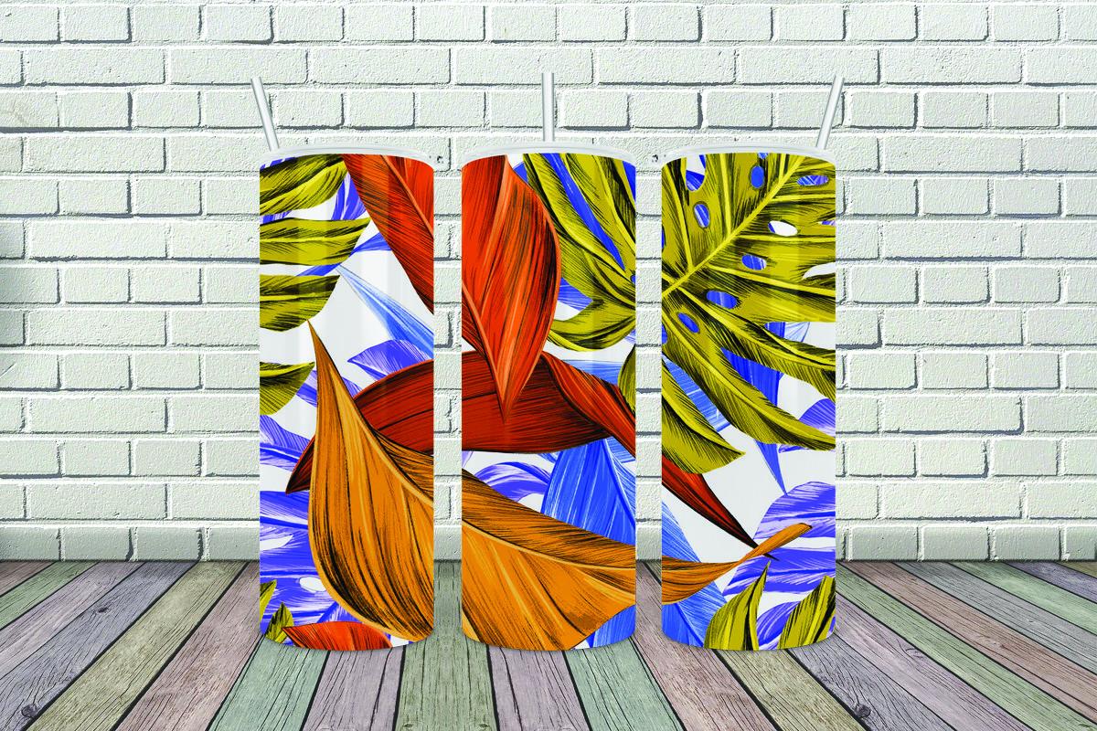 20ozSkinny Tumble Leaves Colorful