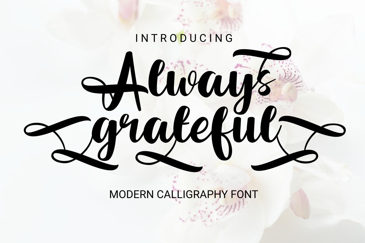 Always Grateful Font