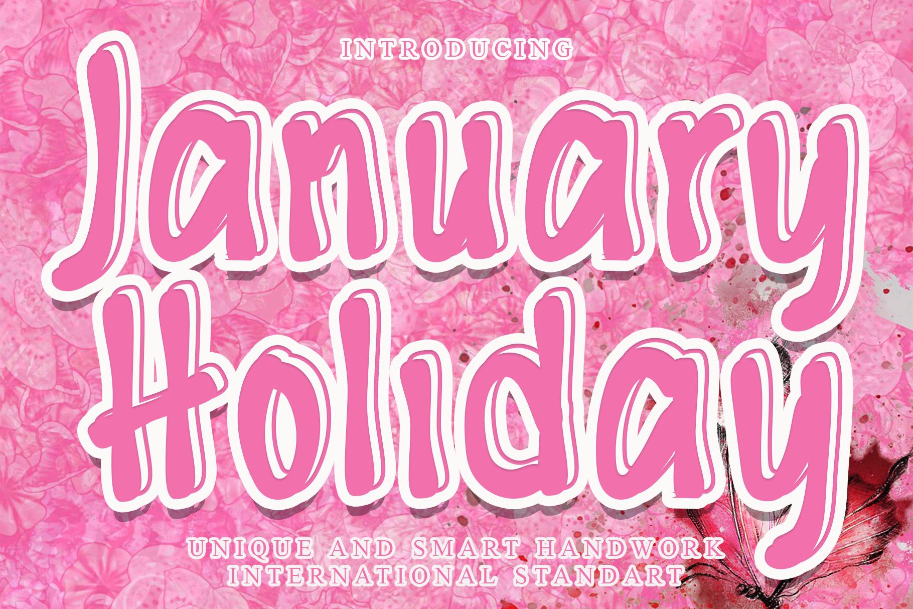 January Holiday Font